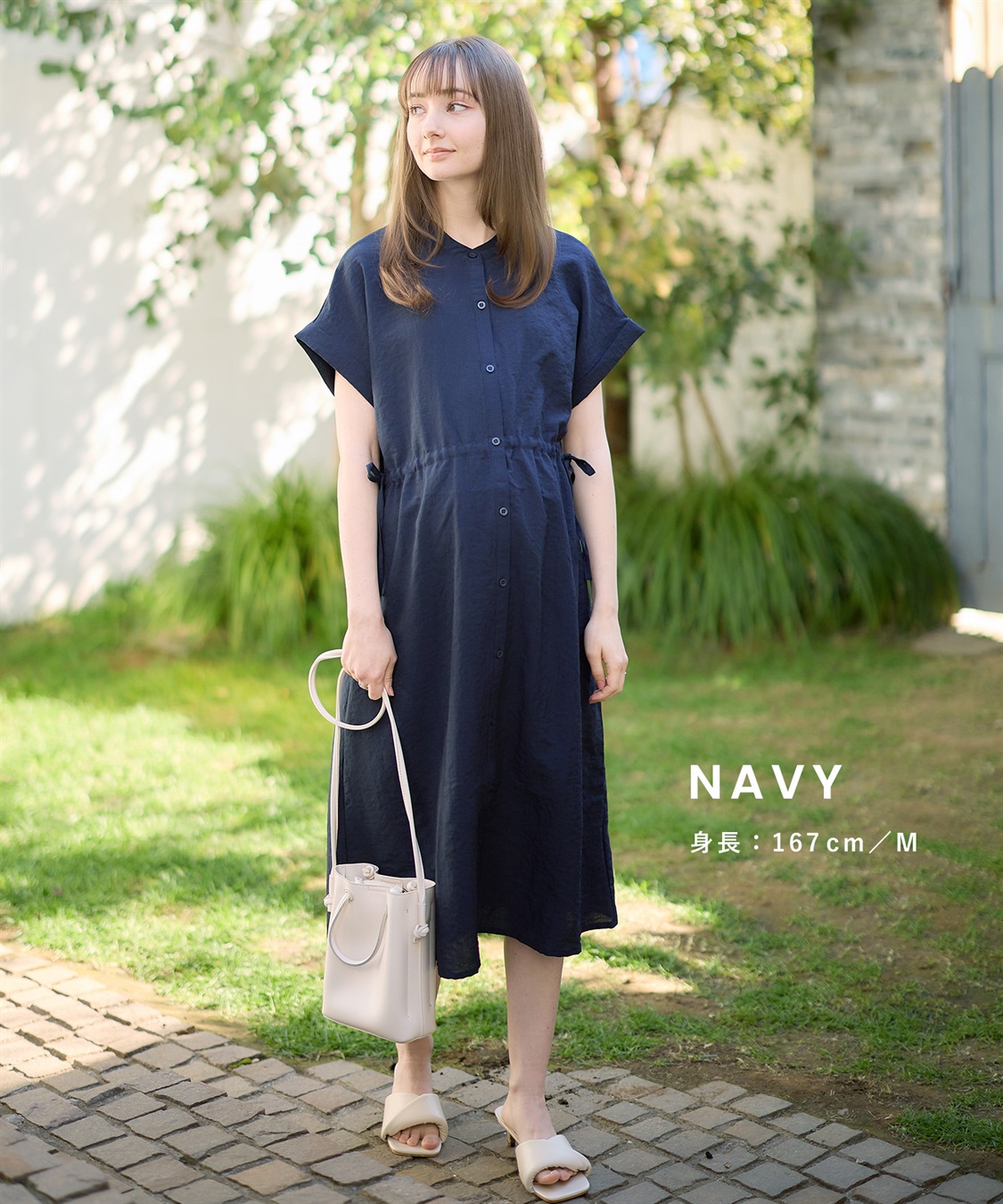 Rosemadame リネンライクドロストワンピース （マタニティ&授乳服）_sub_9