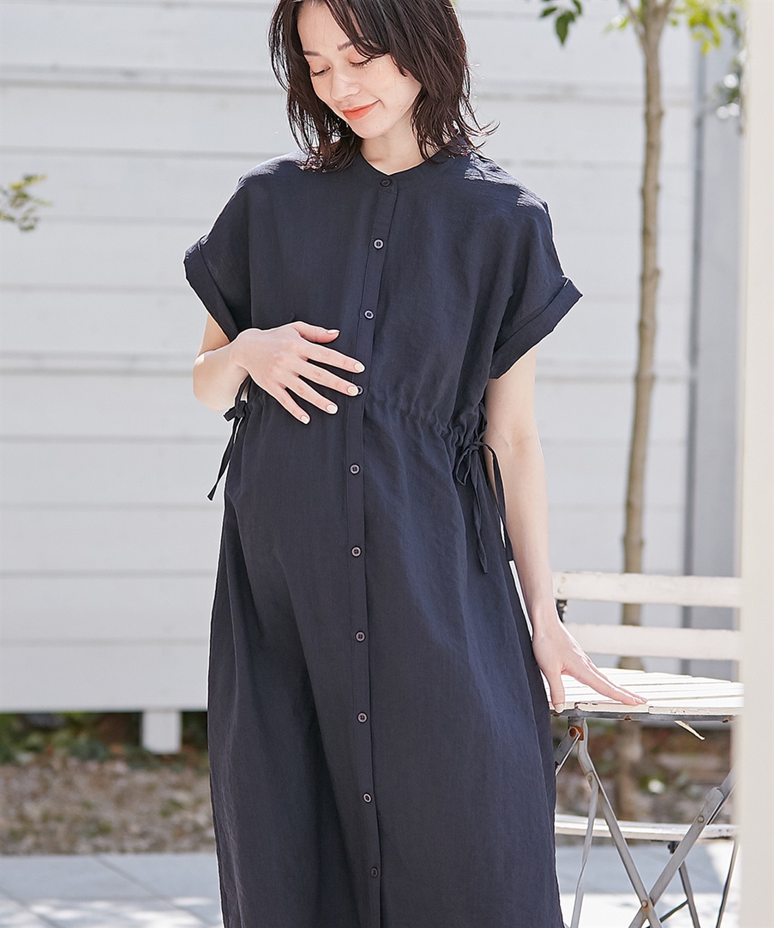 Rosemadame リネンライクドロストワンピース （マタニティ&授乳服）_sub_14