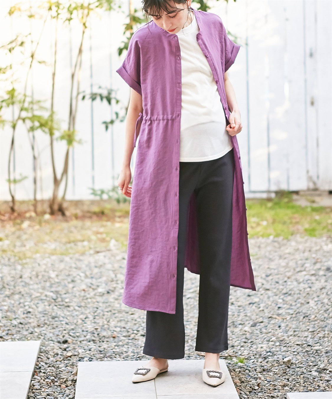 Rosemadame リネンライクドロストワンピース （マタニティ&授乳服）_sub_17