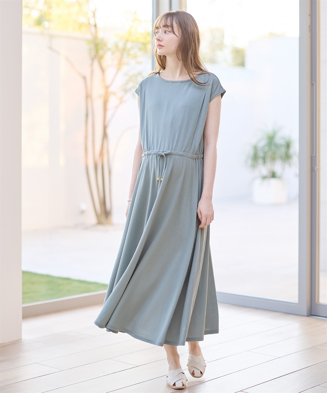 Rosemadame 汗染み防止加工ドロストワンピース （マタニティ&授乳服）_sub_13