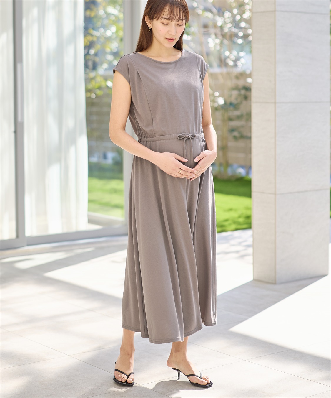 Rosemadame 汗染み防止加工ドロストワンピース （マタニティ&授乳服）_sub_17