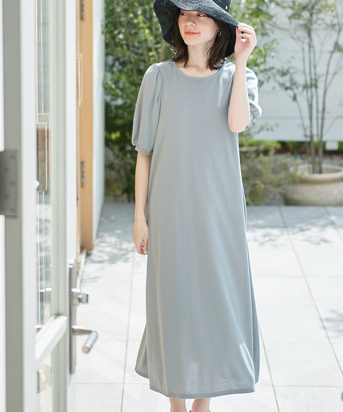 Rosemadame 汗染み防止加工ボリュームスリーブフレアワンピース（マタニティ&授乳服）_sub_14