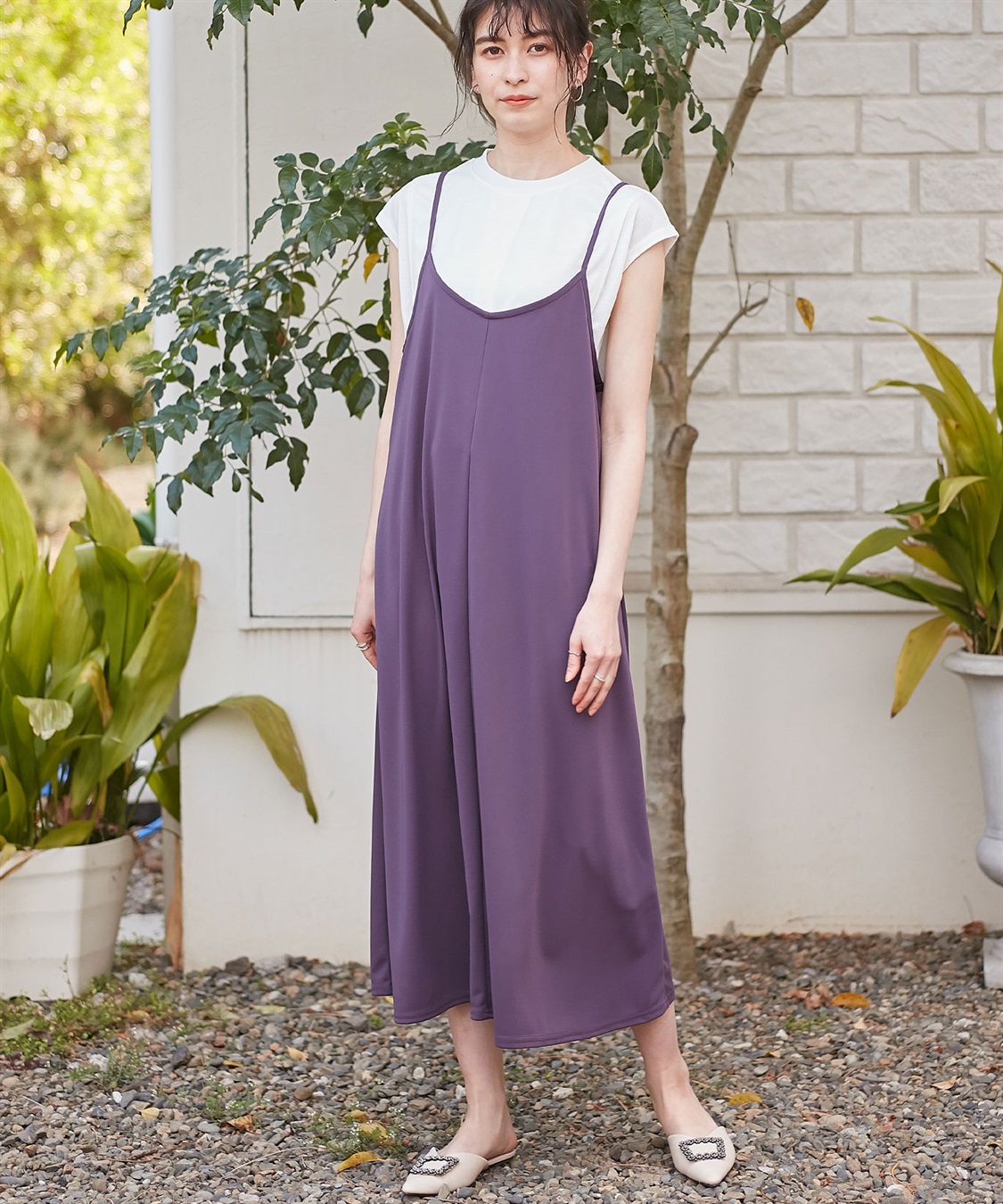 セット】汗染み防止加工トップス＆接触冷感キャミワンピ（マタニティ授乳服） Rosemadame｜クロスプラス公式通販サイト