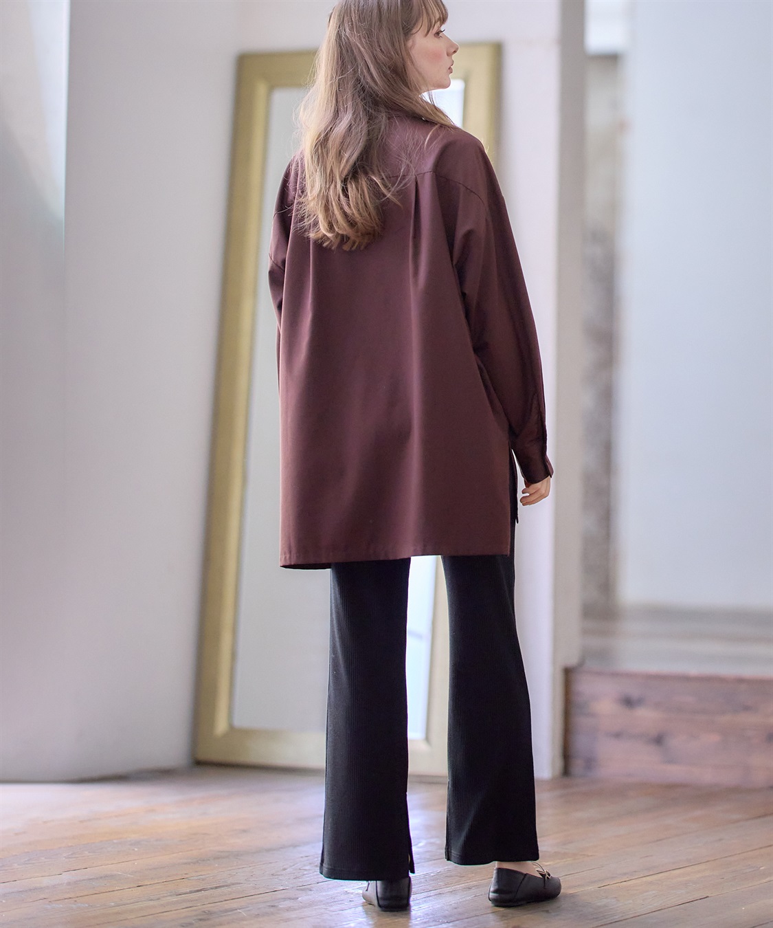 Rosemadame マタニティから産後まで  リブフレアらくちんパンツ 妊婦服 産前・産後対応（マタニティ～産後）_sub_20