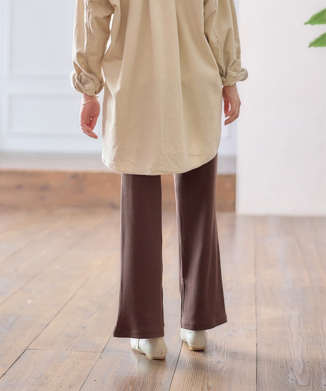 Rosemadame マタニティから産後まで  リブフレアらくちんパンツ 妊婦服 産前・産後対応（マタニティ～産後）_sub_23