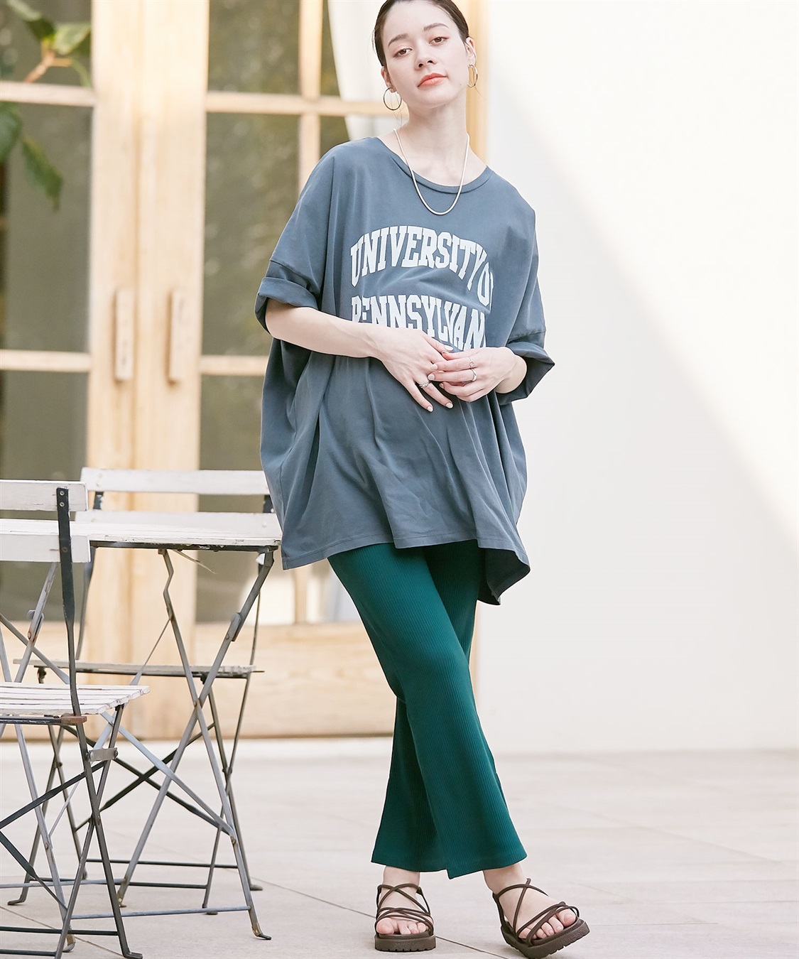 Rosemadame マタニティから産後まで  リブフレアらくちんパンツ 妊婦服 産前・産後対応（マタニティ～産後）_sub_28