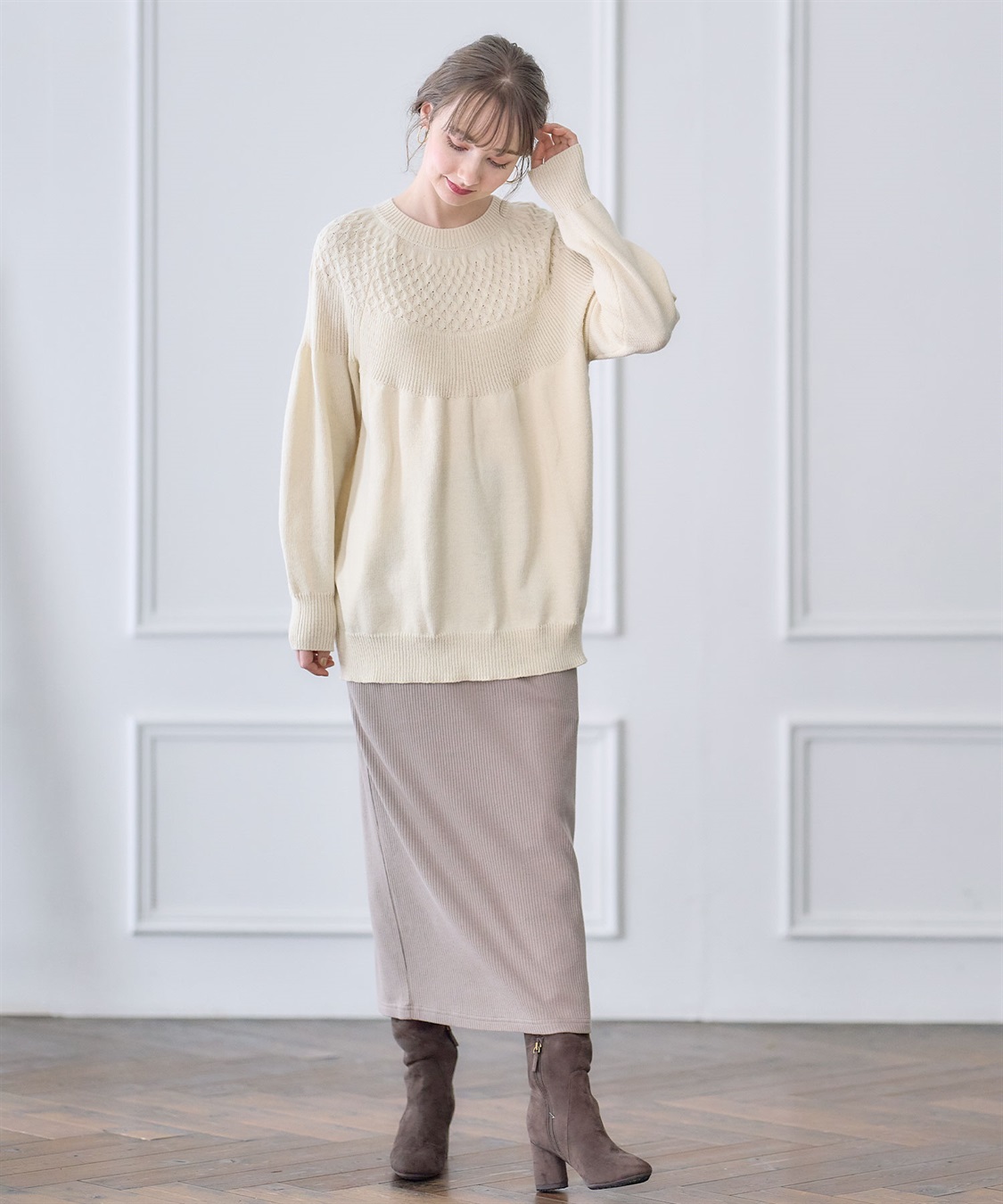 Rosemadame リブナロースカート（マタニティ~産後）妊婦服 産前・産後対応_sub_10