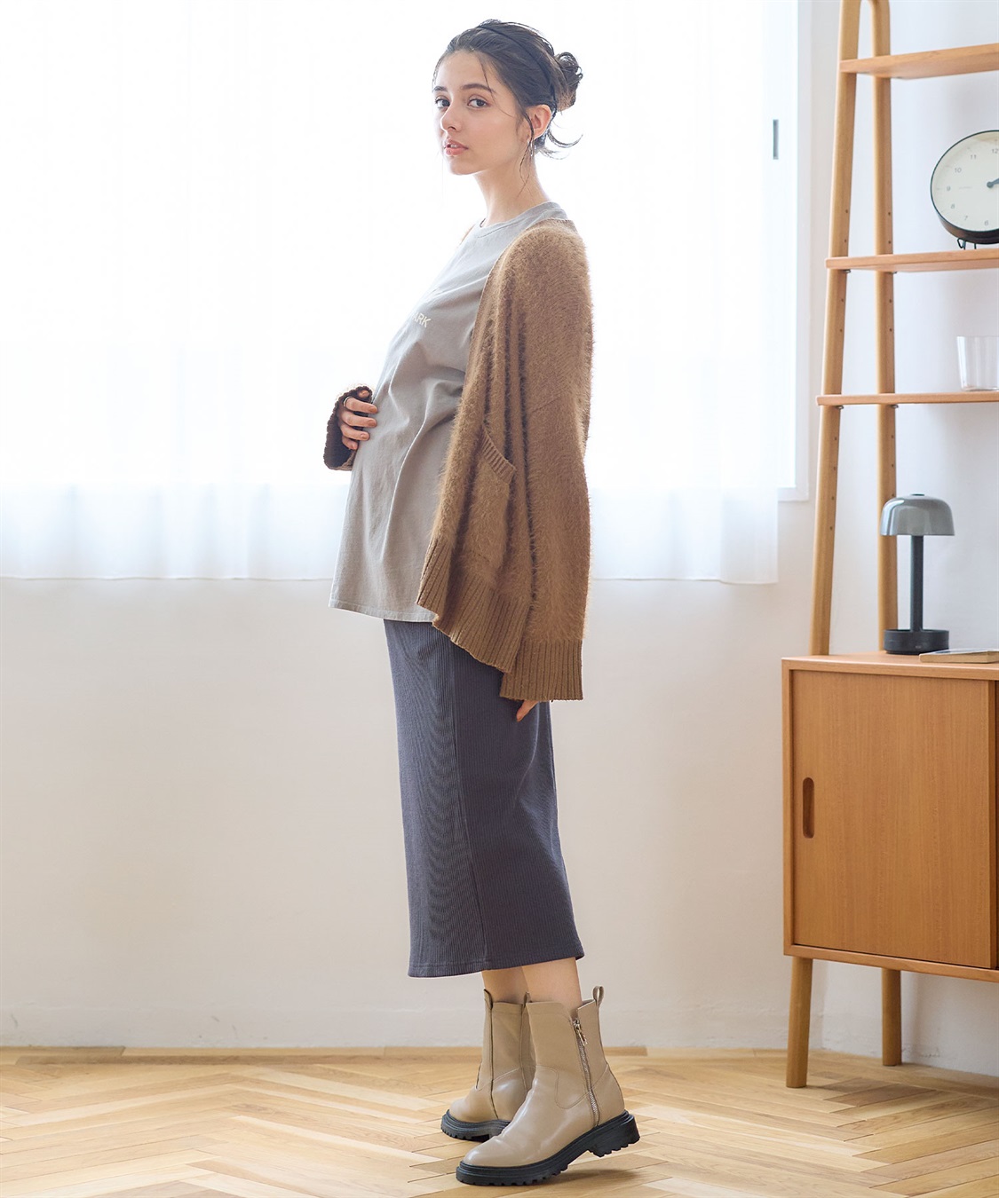 Rosemadame リブナロースカート（マタニティ~産後）妊婦服 産前・産後対応_sub_14