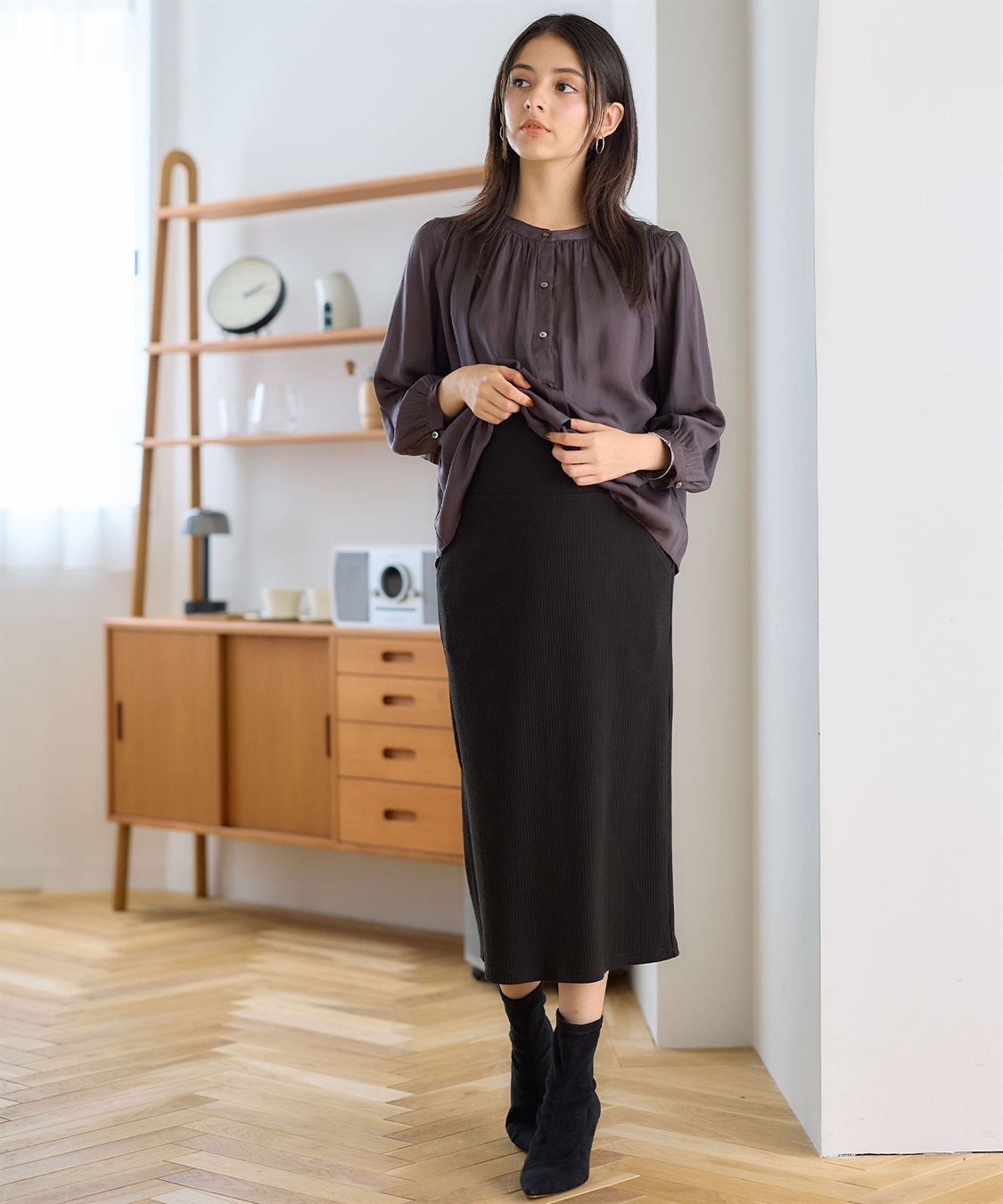 Rosemadame リブナロースカート（マタニティ~産後）妊婦服 産前・産後対応_sub_18