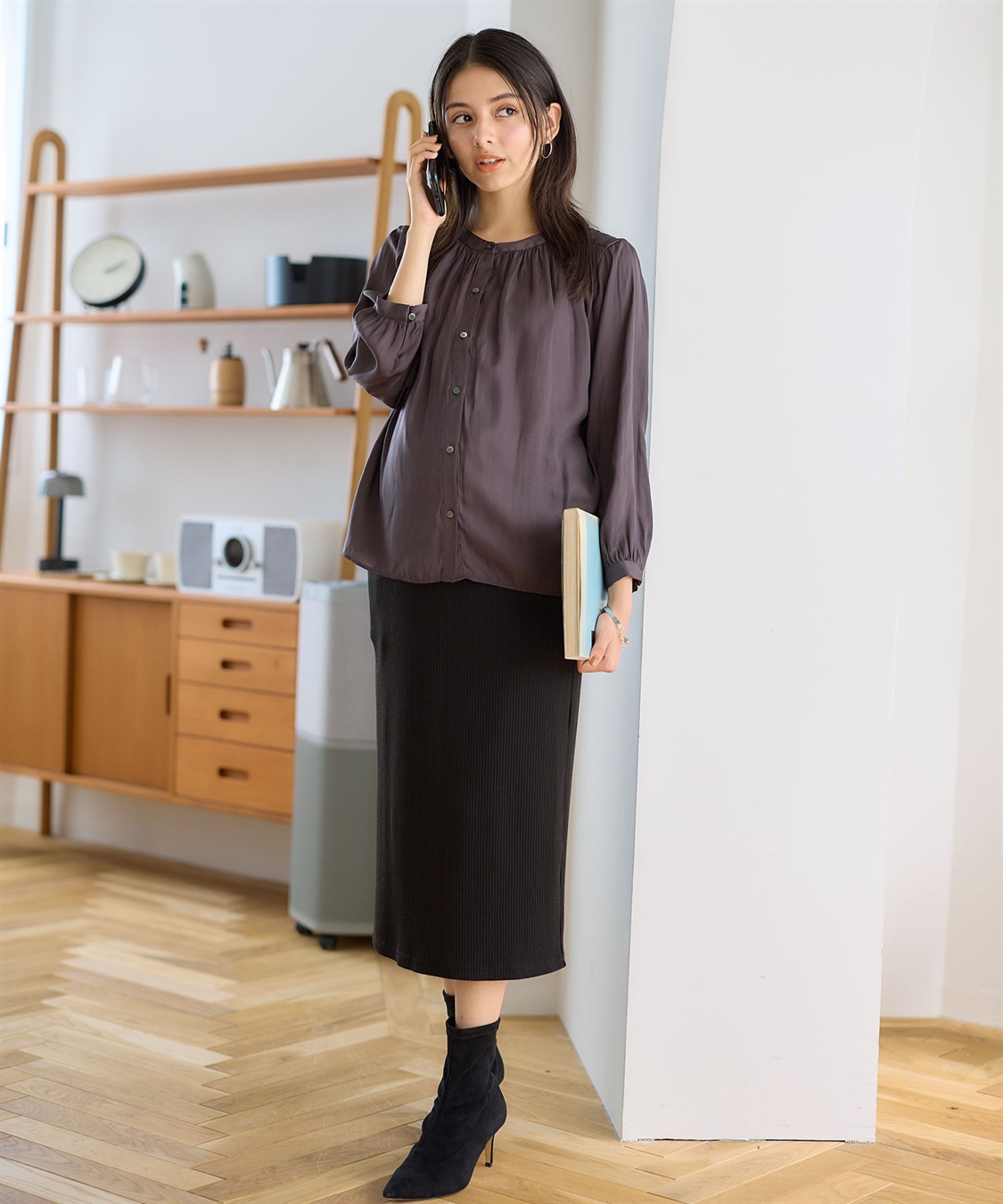 Rosemadame リブナロースカート（マタニティ~産後）妊婦服 産前・産後対応_sub_19