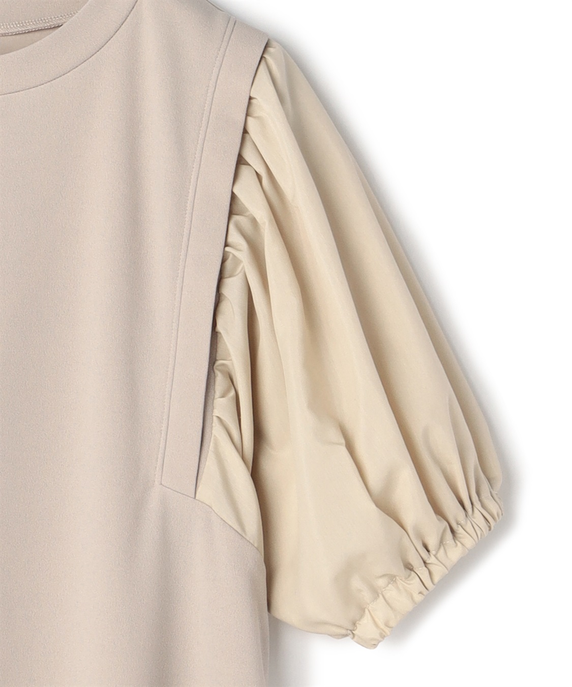 Rosemadame 異素材ボリュームスリーブ強撚スムースワンピース_sub_26