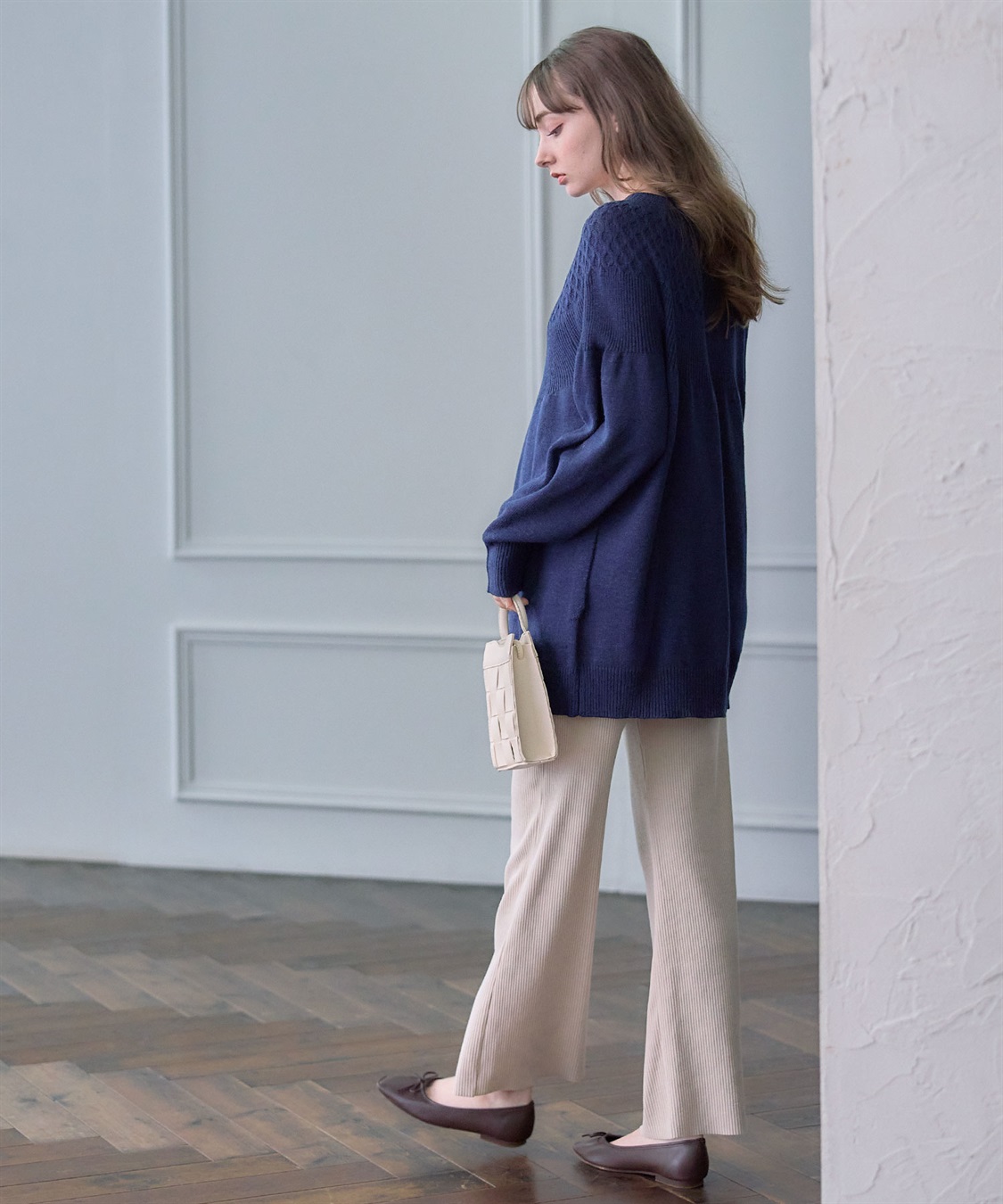 Rosemadame ハニカムケーブル チュニック丈 プルオーバーニット（マタニティ&授乳服）授乳口付き 授乳楽々 妊婦服 産前・産後対応_sub_17