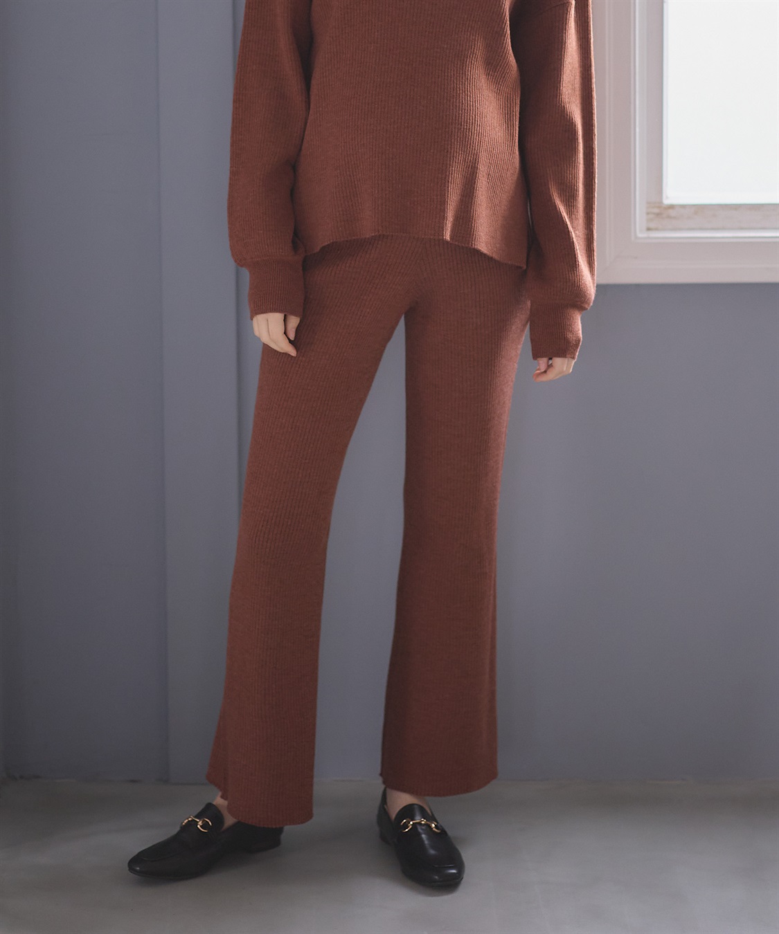 Rosemadame ニットリブフレアパンツ(マタニティ/妊婦服 産前・産後対応)_sub_3