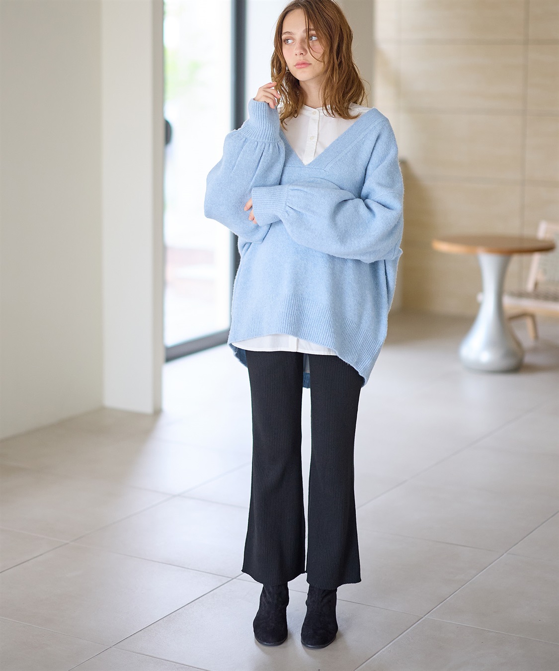 Rosemadame ニットリブフレアパンツ(マタニティ/妊婦服 産前・産後対応)_sub_11