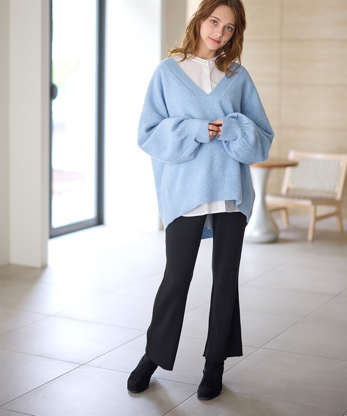 Rosemadame ニットリブフレアパンツ(マタニティ/妊婦服 産前・産後対応)_sub_12