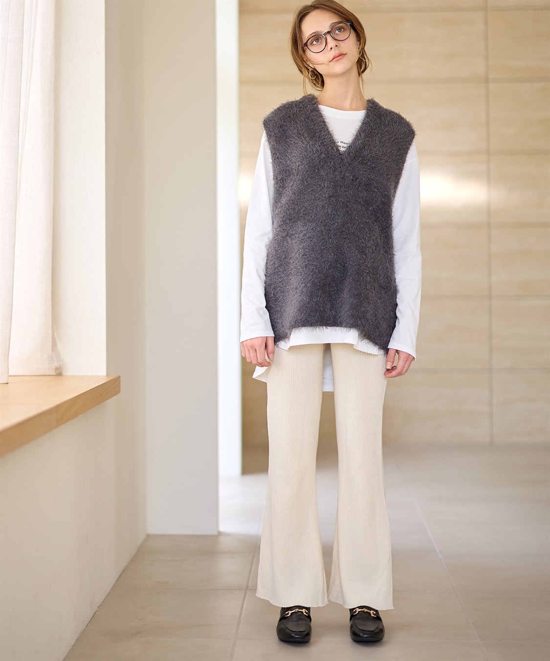 Rosemadame ニットリブフレアパンツ(マタニティ/妊婦服 産前・産後対応)_sub_15