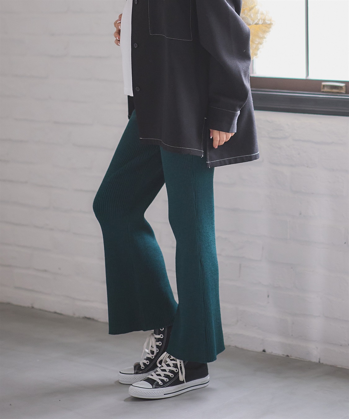 Rosemadame ニットリブフレアパンツ(マタニティ/妊婦服 産前・産後対応)_sub_20