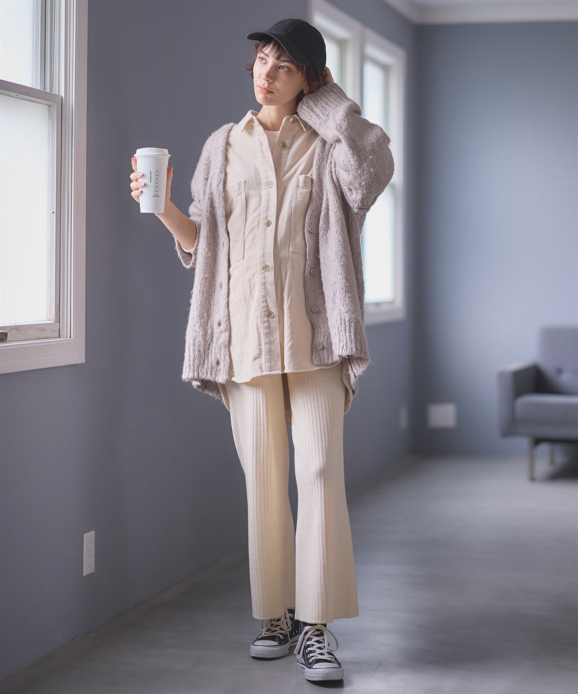 Rosemadame ニットリブワイドパンツ(マタニティ/妊婦服 産前・産後対応)_sub_10