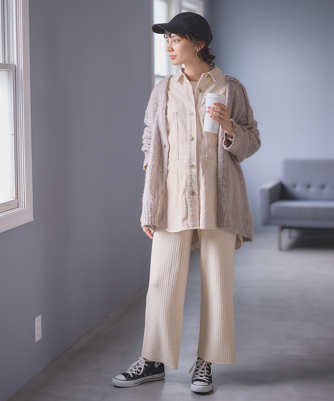 Rosemadame ニットリブワイドパンツ(マタニティ/妊婦服 産前・産後対応)_sub_11