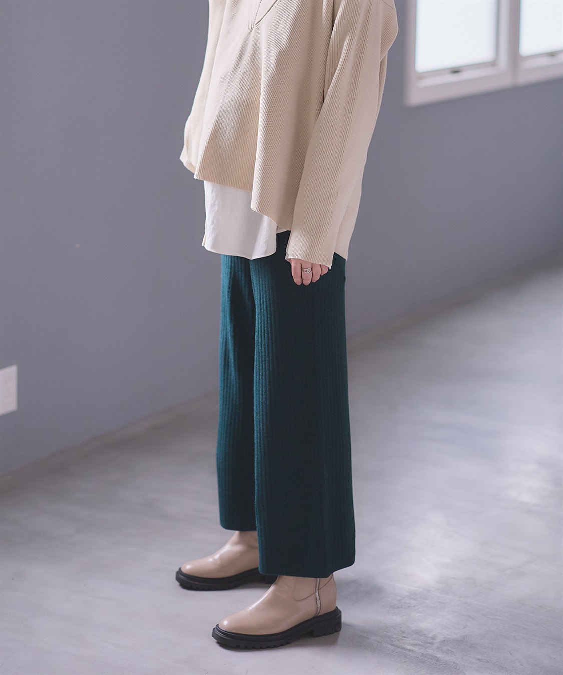 Rosemadame ニットリブワイドパンツ(マタニティ/妊婦服 産前・産後対応)_sub_13