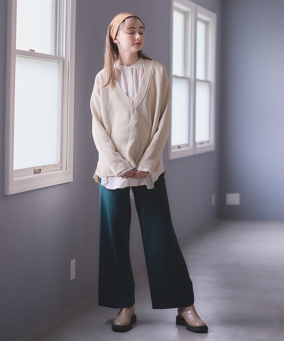 Rosemadame ニットリブワイドパンツ(マタニティ/妊婦服 産前・産後対応)_sub_14