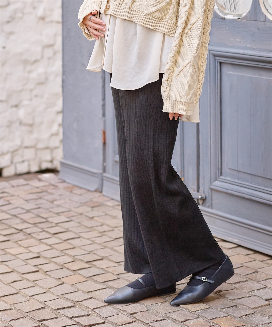 Rosemadame ニットリブワイドパンツ(マタニティ/妊婦服 産前・産後対応)_sub_18