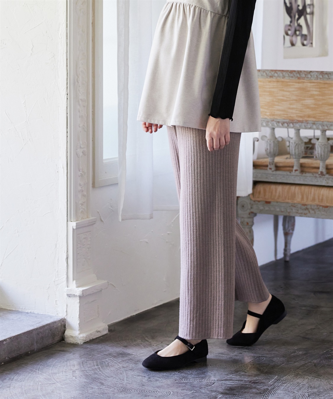 Rosemadame ニットリブワイドパンツ(マタニティ/妊婦服 産前・産後対応)_sub_20