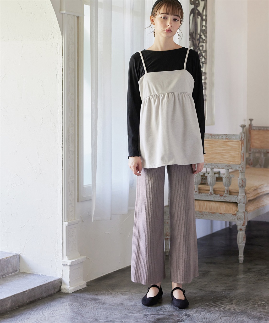 Rosemadame ニットリブワイドパンツ(マタニティ/妊婦服 産前・産後対応)_sub_22