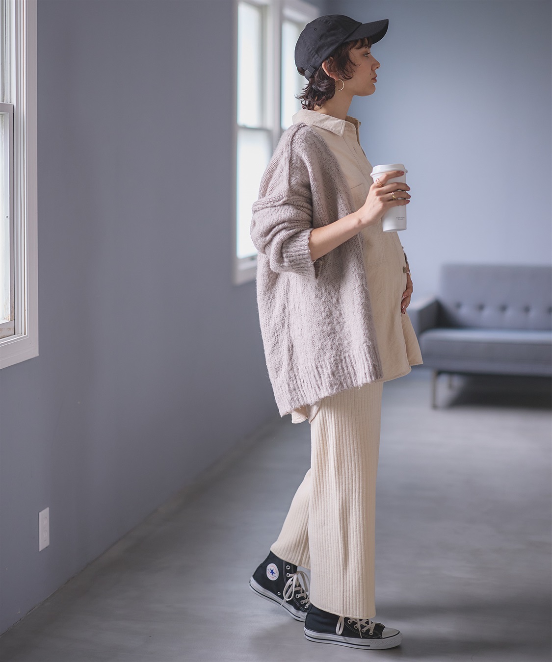 Rosemadame ニットリブワイドパンツ(マタニティ/妊婦服 産前・産後対応)_sub_23