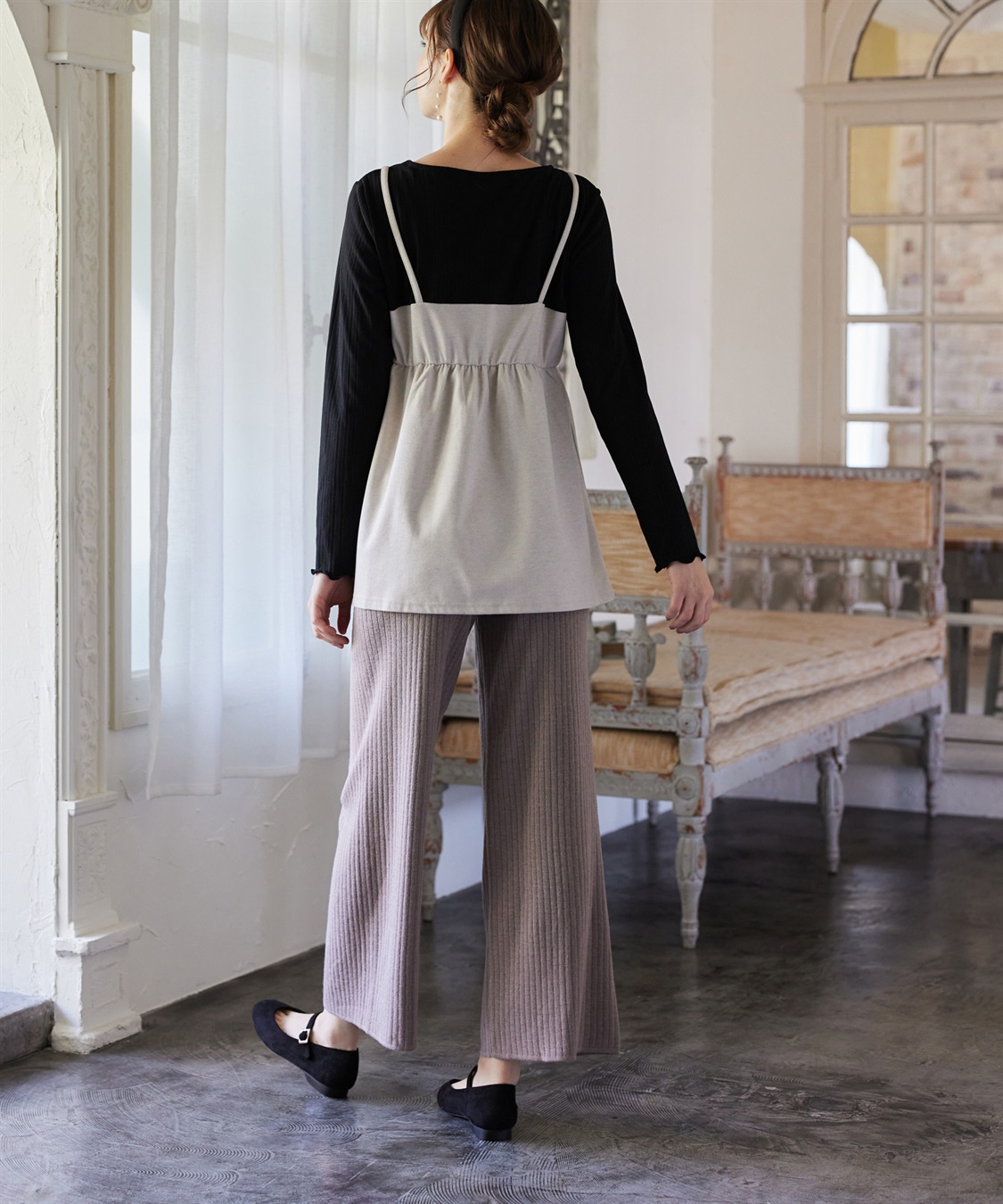 Rosemadame ニットリブワイドパンツ(マタニティ/妊婦服 産前・産後対応)_sub_26