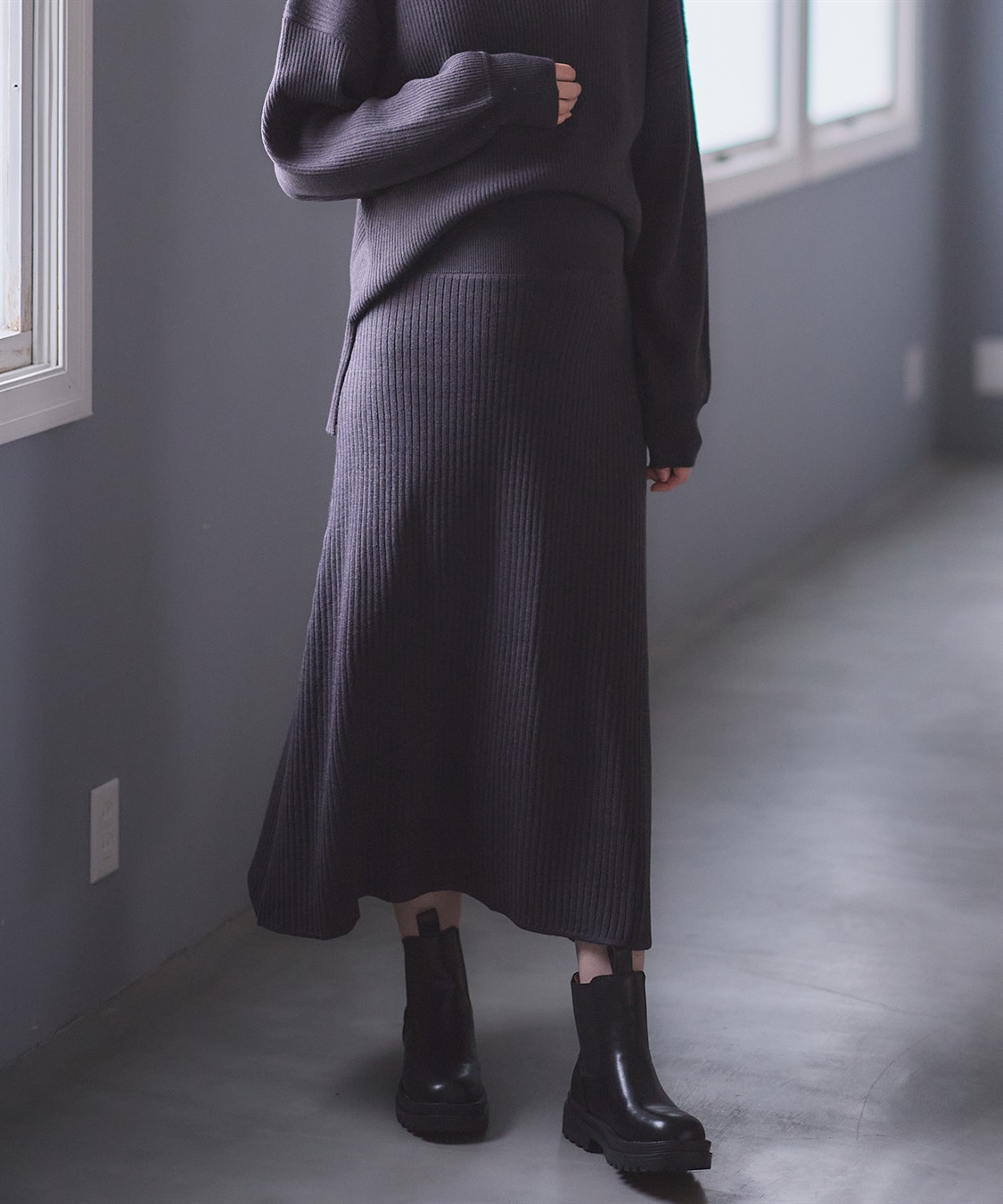 Rosemadame ニットリブフレアスカート(マタニティ/妊婦服 産前・産後対応)_sub_4
