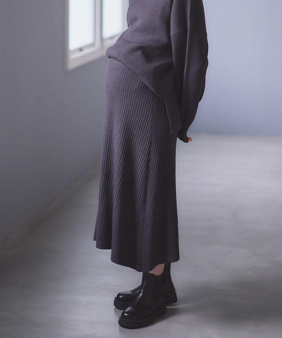Rosemadame ニットリブフレアスカート(マタニティ/妊婦服 産前・産後対応)_sub_5