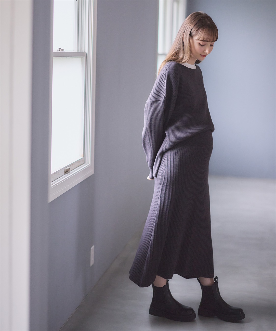 Rosemadame ニットリブフレアスカート(マタニティ/妊婦服 産前・産後対応)_sub_7