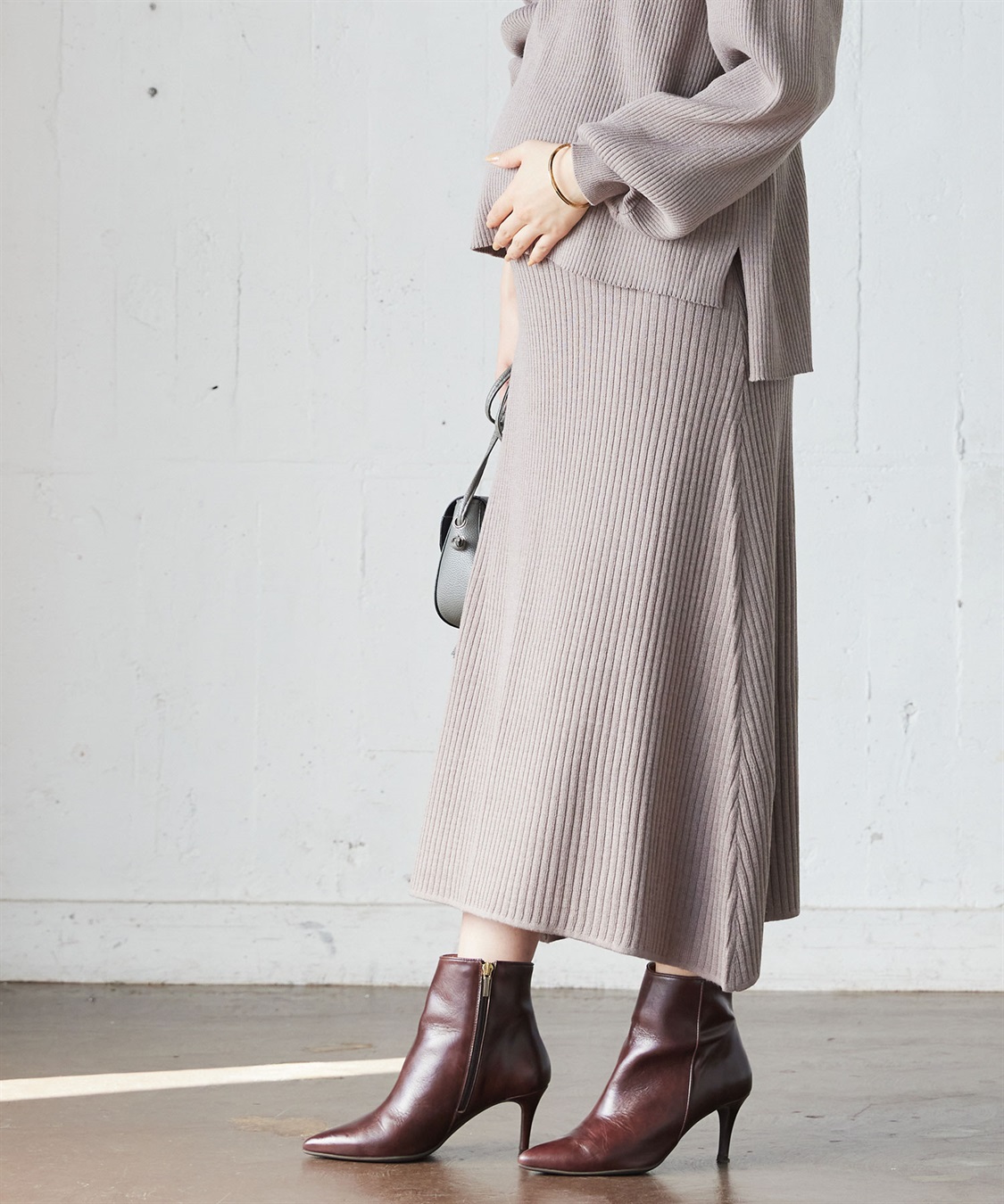 Rosemadame ニットリブフレアスカート(マタニティ/妊婦服 産前・産後対応)_sub_9