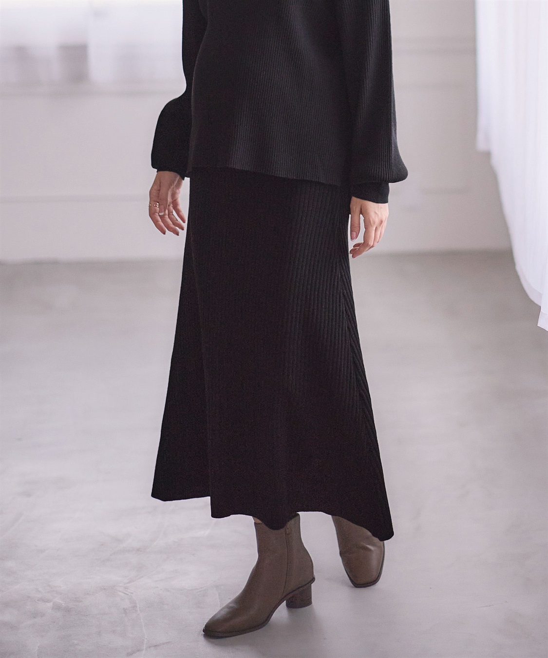 Rosemadame ニットリブフレアスカート(マタニティ/妊婦服 産前・産後対応)_sub_12