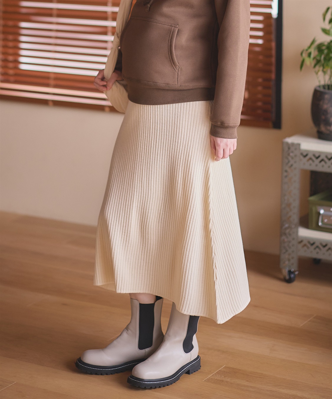 Rosemadame ニットリブフレアスカート(マタニティ/妊婦服 産前・産後対応)_sub_17