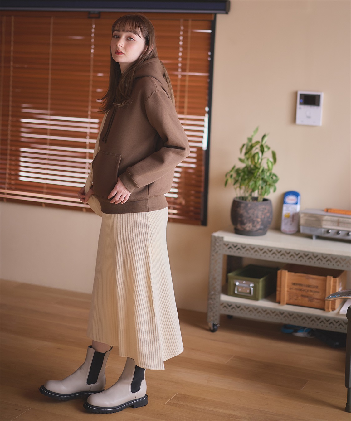 Rosemadame ニットリブフレアスカート(マタニティ/妊婦服 産前・産後対応)_sub_19