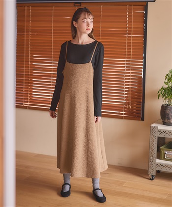 Rosemadame 【セットアイテム】ぽこぽこジャガードキャミワンピ×リブカットソー(マタニティ/授乳服）授乳楽々 妊婦服 産前・産後対応_subthumb_5