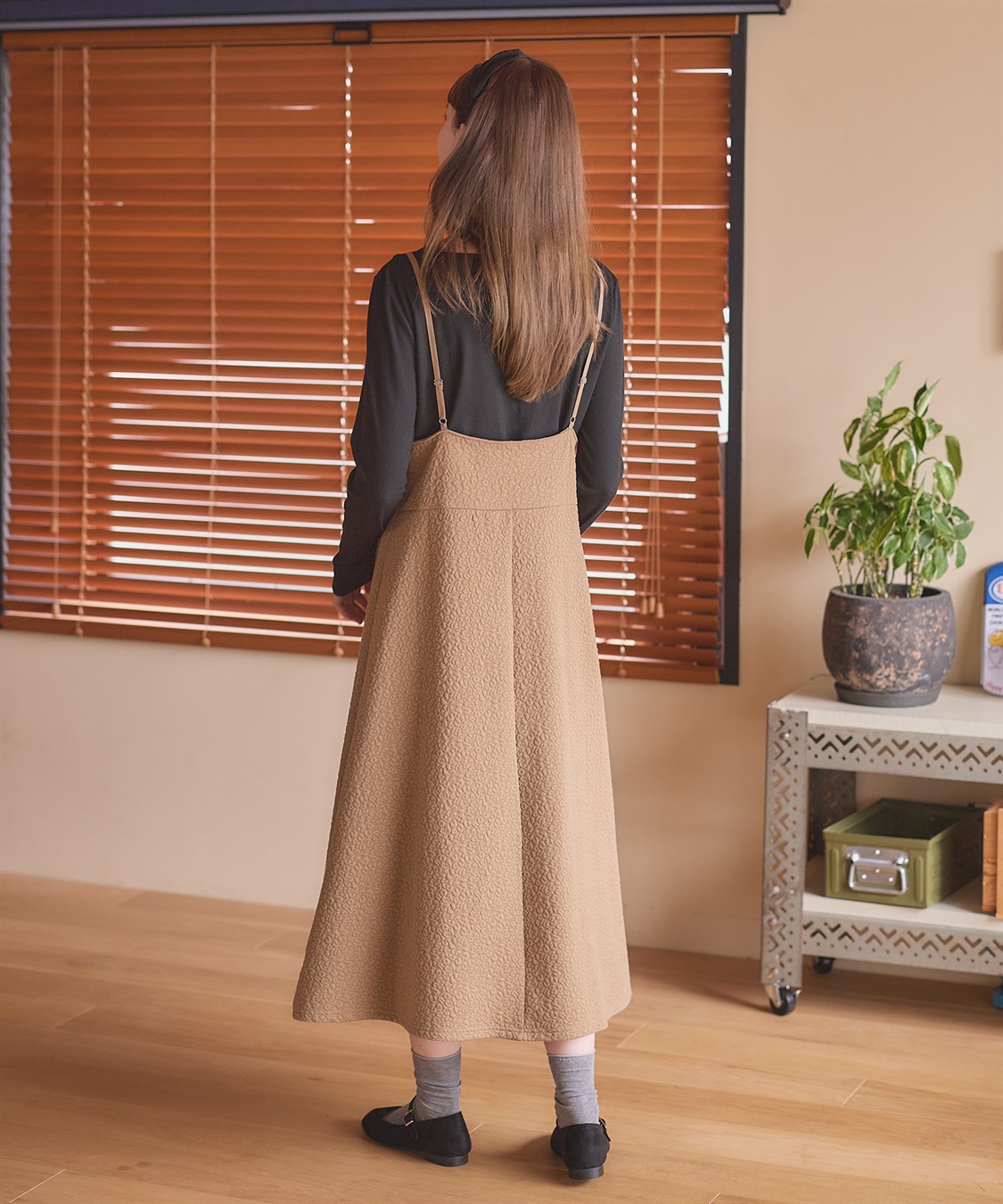 Rosemadame 【セットアイテム】ぽこぽこジャガードキャミワンピ×リブカットソー(マタニティ/授乳服）授乳楽々 妊婦服 産前・産後対応_sub_7