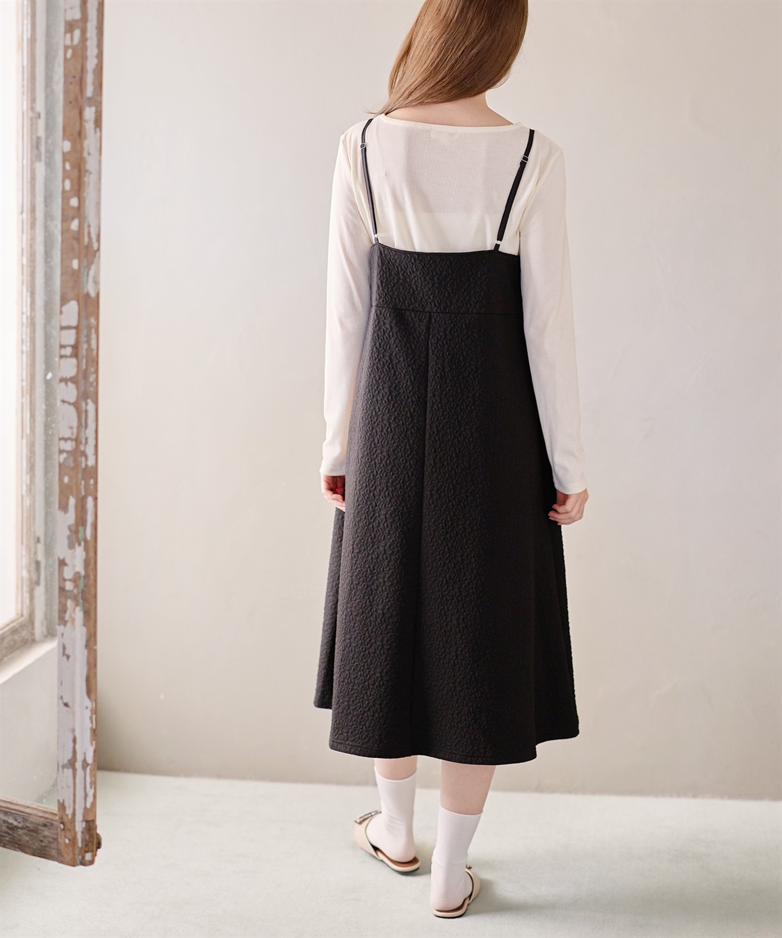 Rosemadame 【セットアイテム】ぽこぽこジャガードキャミワンピ×リブカットソー(マタニティ/授乳服）授乳楽々 妊婦服 産前・産後対応_sub_11