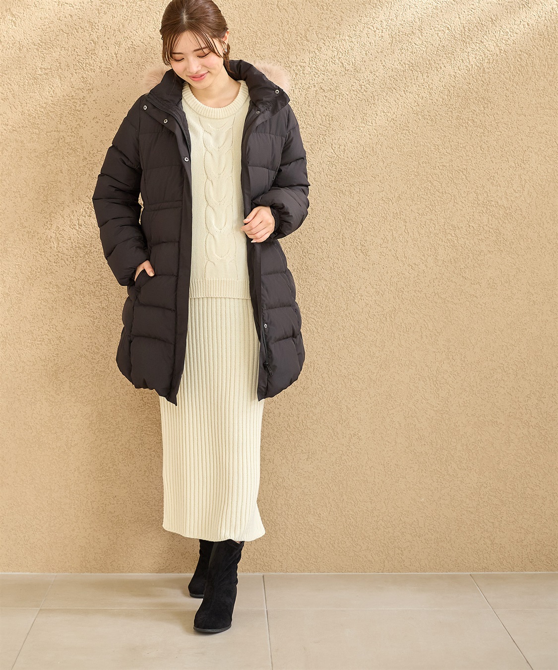 Rosemadame マットタフタダウンママコート＆ケープセット(マタニティ&授乳服）妊婦服 産前・産後対応_sub_12