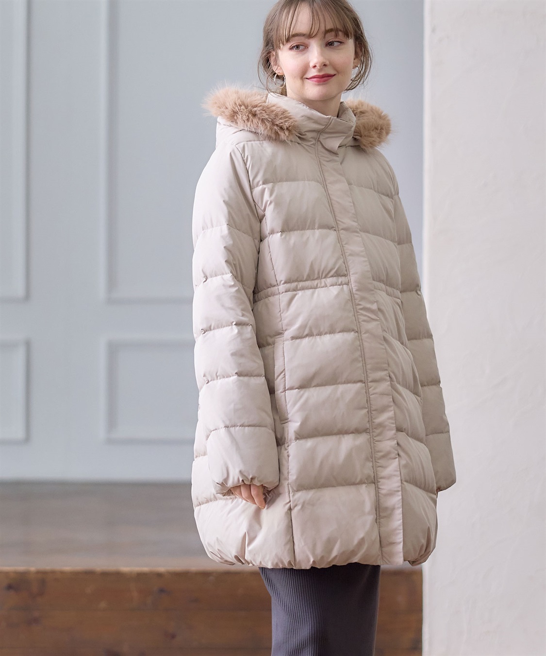 Rosemadame マットタフタダウンママコート＆ケープセット(マタニティ&授乳服）妊婦服 産前・産後対応_sub_16