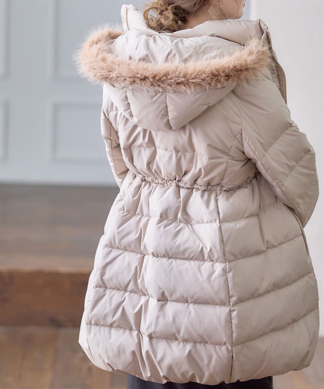 Rosemadame マットタフタダウンママコート＆ケープセット(マタニティ&授乳服）妊婦服 産前・産後対応_sub_18