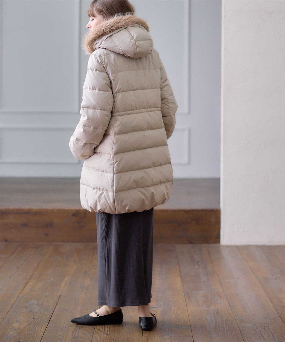 Rosemadame マットタフタダウンママコート＆ケープセット(マタニティ&授乳服）妊婦服 産前・産後対応_sub_19