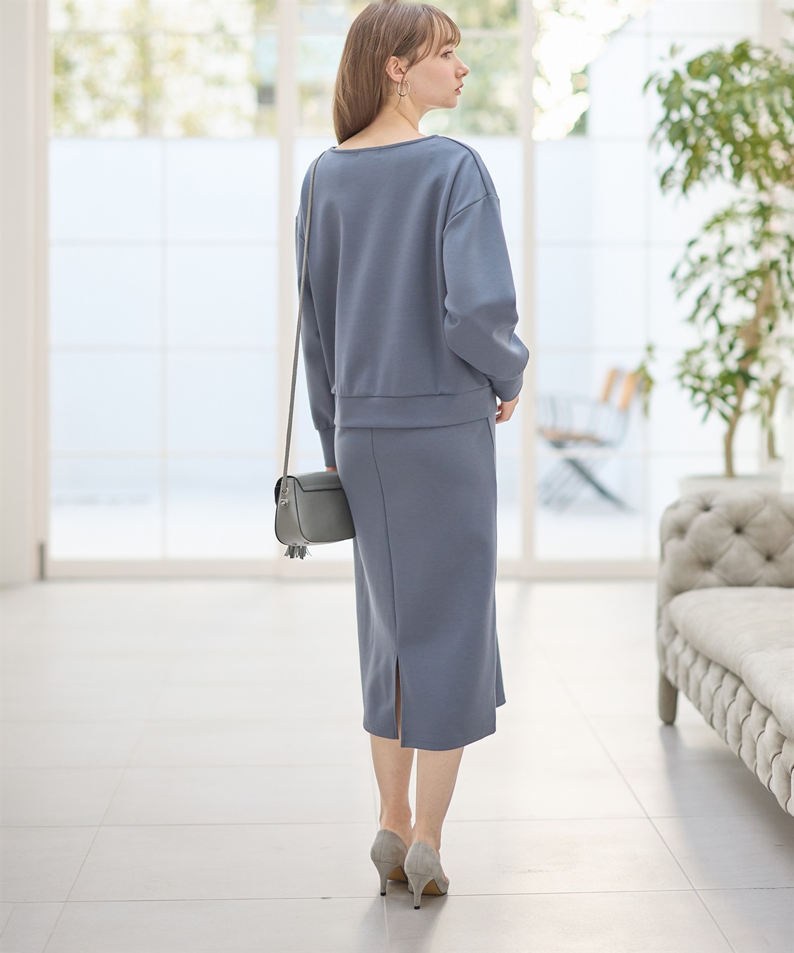 Rosemadame ダンボールセットアップ風 ドッキングワンピース（マタニティ/授乳服）授乳口付き 授乳楽々 妊婦服 産前・産後対応_sub_15