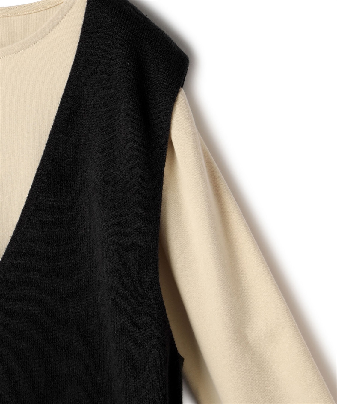 Rosemadame 【セットアイテム】Vネックニットジャンスカ×スムースカットソー アンサンブルワンピース(マタニティ&授乳服）授乳口付き 授乳楽々 妊婦服 産前・産後対応_sub_26