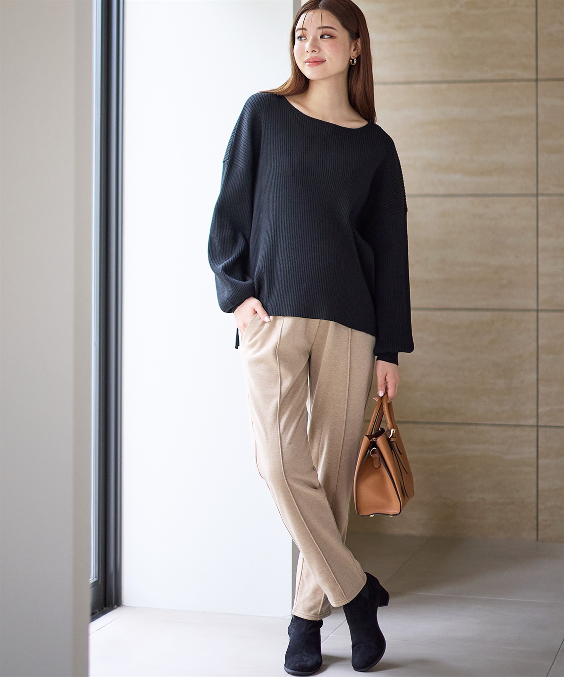 Rosemadame ボリュームスリーブリブニットプルオーバー（マタニティ/授乳服)授乳楽々 妊婦服 産前・産後対応_sub_14