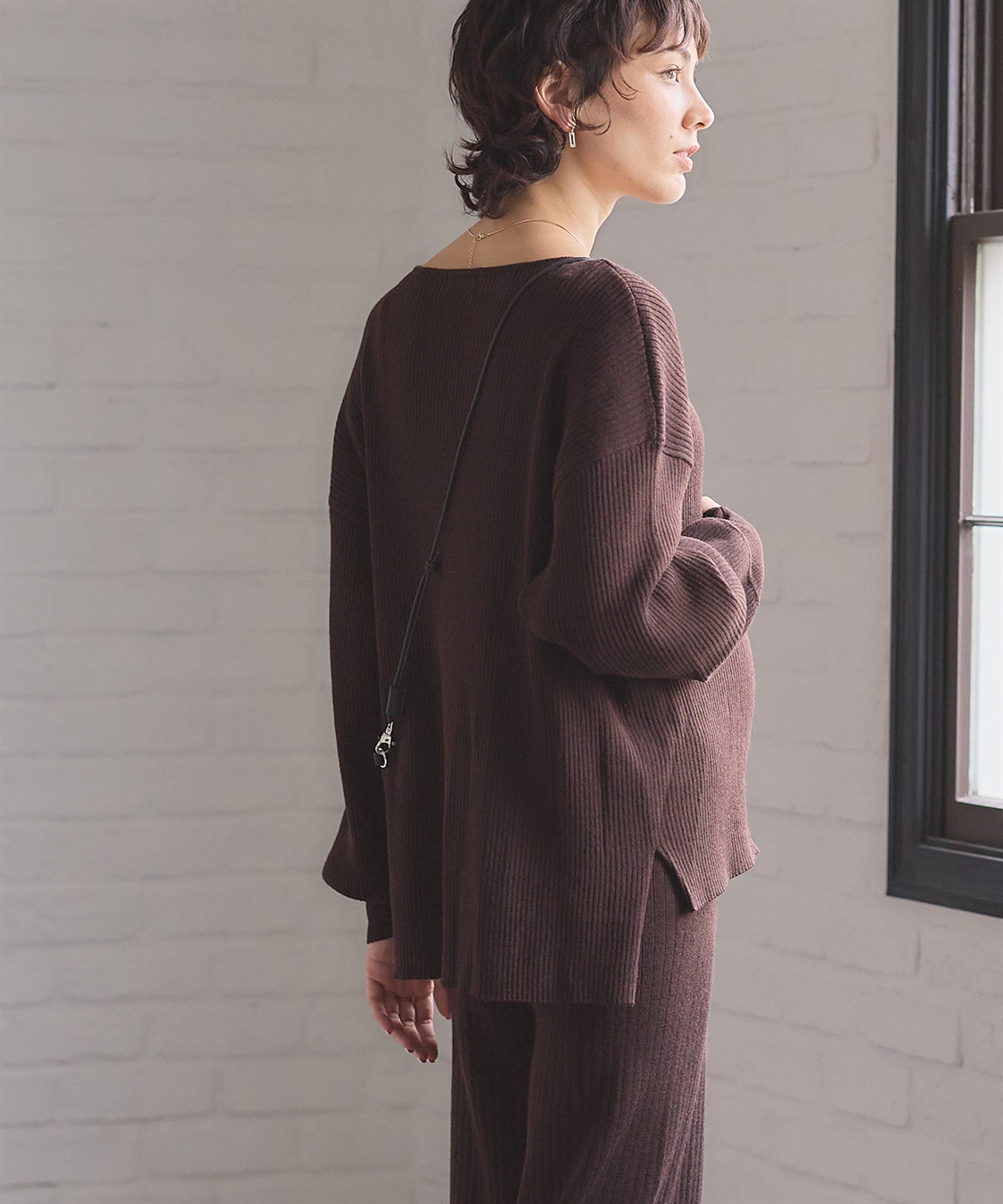 Rosemadame ボリュームスリーブリブニットプルオーバー（マタニティ/授乳服)授乳楽々 妊婦服 産前・産後対応_sub_17