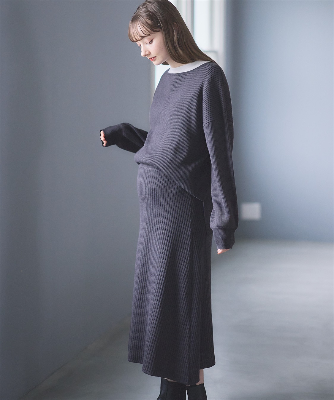 Rosemadame ボリュームスリーブリブニットプルオーバー（マタニティ/授乳服)授乳楽々 妊婦服 産前・産後対応_sub_29