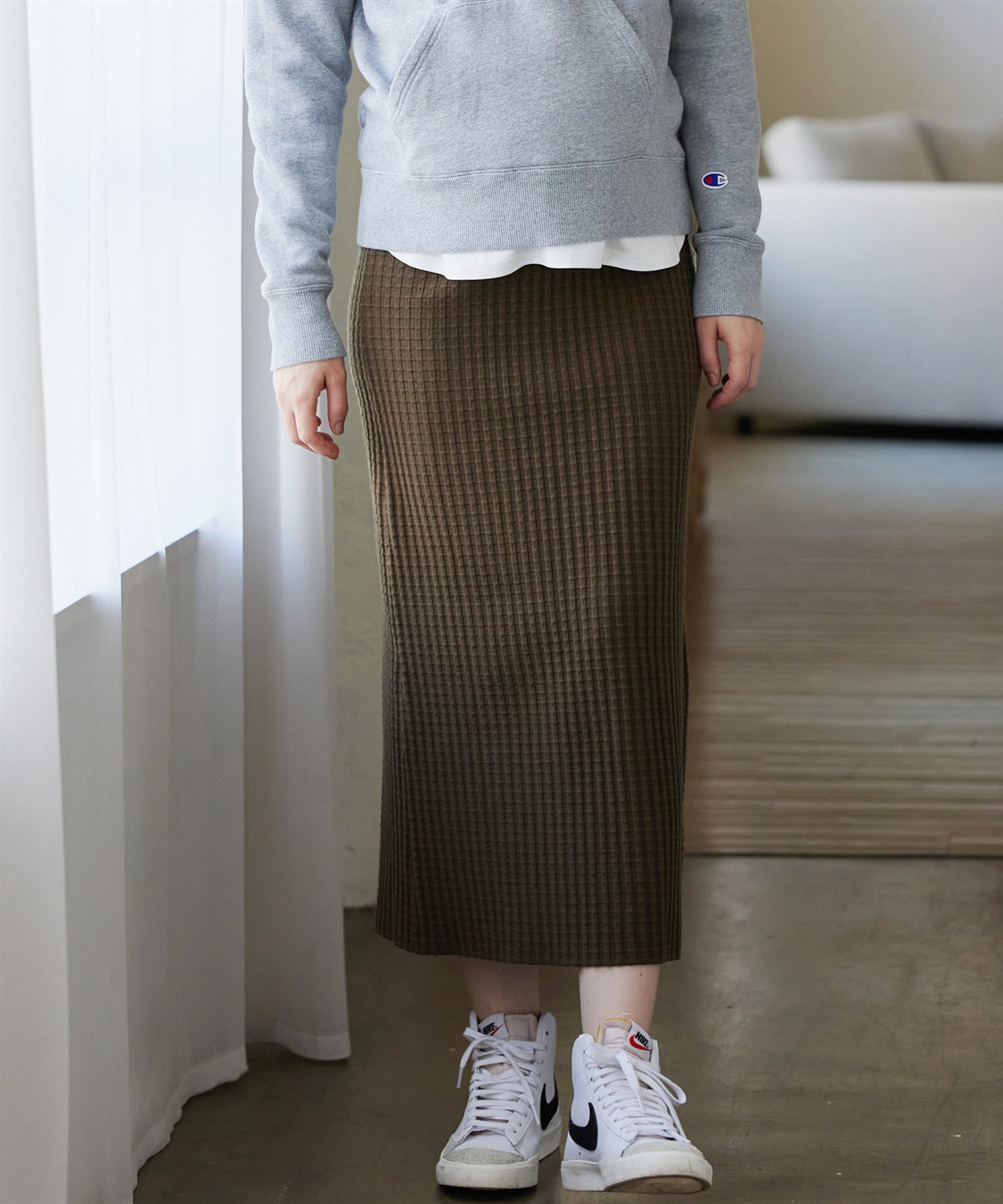 Rosemadame ポコポコワッフル ニットナロースカート(マタニティ/妊婦服 産前・産後対応)_sub_13